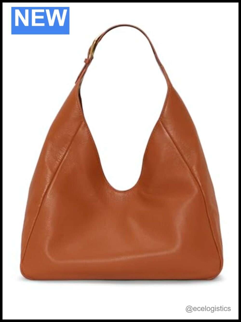 Hobo Bag Genuine Leather Magnetic Closure Shoulder Handbag